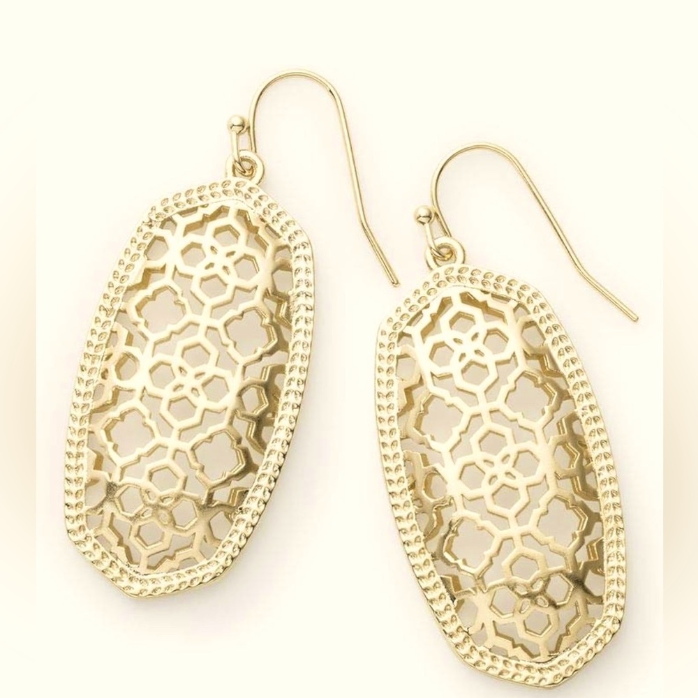 Kendra Scott Elle Drop earrings (Fashion jewelry, Filigree, 14K gold plated)